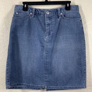 Nine West Vintage America Denim Jean Skirt Blue Size 10.